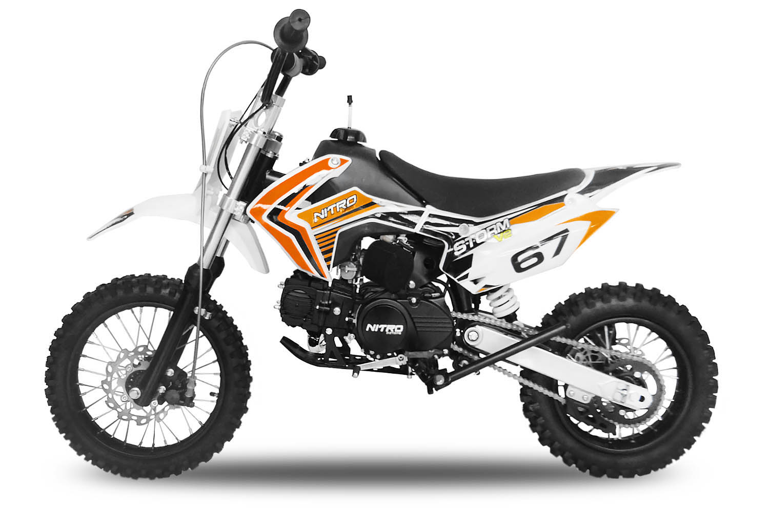 125cc Dirtbike Storm 14/12 4-Gang Kick-Start New Design Crossbike Moto
