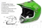 Preview: KIMO Kinder Motorrad Crosshelm Sport Green-Matt