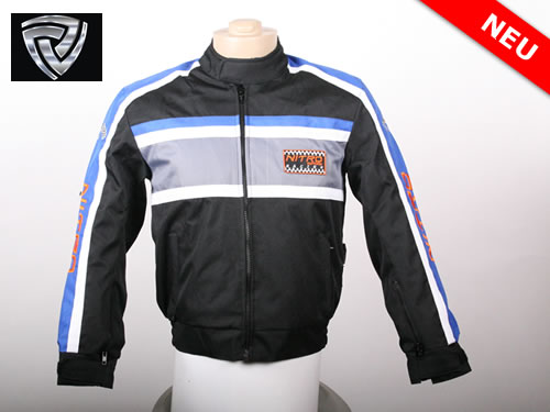 NITRO MOTORS MOTORRADJACKE RACING TEAM KINDERJACKE BLAU