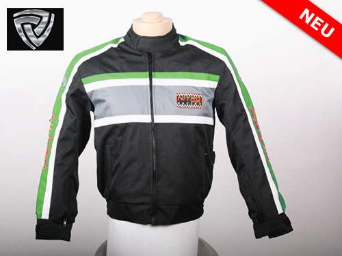 NITRO MOTORS MOTORRADJACKE RACING TEAM KINDERJACKE GRÜN