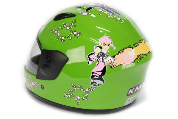 KIMO Kinder Fullface Helm Sport Green