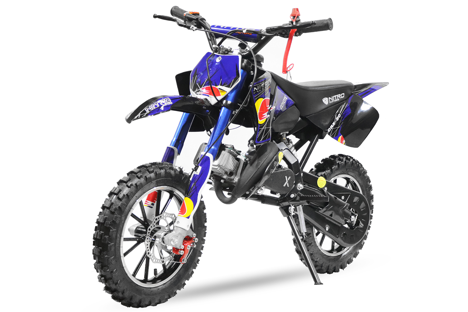 Dirt Bike 49 cc Easy Starter 3 Stufen Drehgas Drossel Sportauspuff