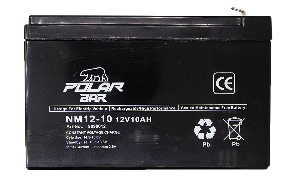 Menila GmbH - Polar Bär Batterie Blei Gel Akku NM12-10 12V 10Ah 20Hr  wartungsfrei Powerbatterie