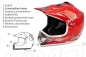 Preview: KIMO Kinder Motorrad Crosshelm Sport Red