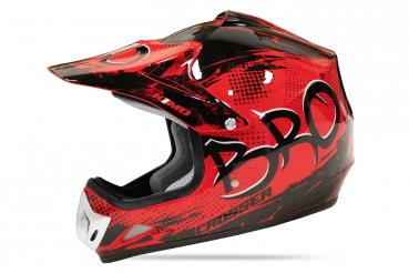 KIMO BRO Kinder Crosshelm Motocross Helm Sport Rot