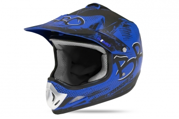 KIMO BRO Kinder Crosshelm Motocross Helm Sport Blau-Matt