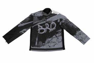 KIMO Kinder Jacke BRO Motocross mit Protektoren Schwarz