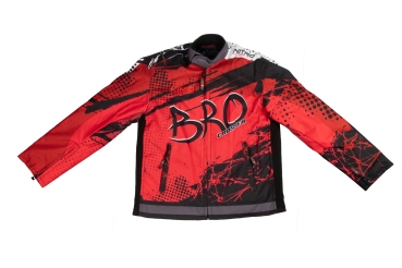 KIMO Kinder Jacke BRO Motocross mit Protektoren Rot