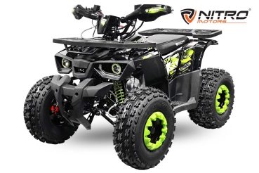 Nitro Motors Rugby RS8-3G midi Quad 125cc 8 Zoll Semi- Automatik + Rückwärtsgang Kinderquad Atv Platin Line