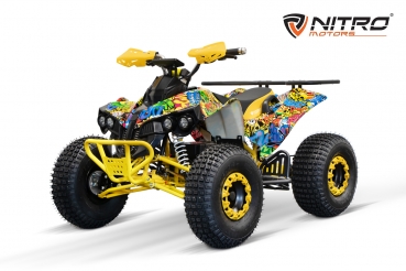 NITRO MOTORS 1000W 48V Eco midi Kinder Quad Warrior Sport 8" Graffiti