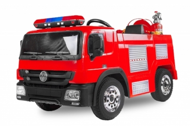 Kinder Elektro Feuerwehrauto Auto 2x 35W 7Ah 2.4G RC Feuerloscher Signalleuchte Wasserpistole