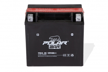 Polar Bär Starterbatterie YTX14-BS 12V 14Ah inkl. Säurepack
