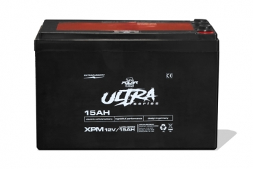 Polar Bär AGM Batterie Ultra Serie XPM 12V 15Ah wartungsfrei Powerbatterie
