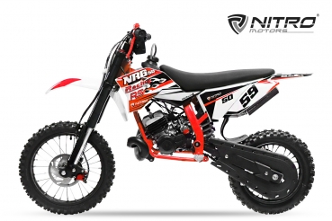 NITRO MOTORS 50cc midi Kinder Dirtbike NRG50 RS  14/12"