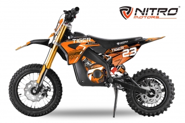 Nitro Motors Tiger Eco Dirtbike 1000W 36V 12/10 Zoll Elektro Crossbike E-Cross