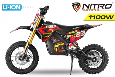 NITRO MOTORS 1100W 36V Lithium Eco midi Kinder Dirtbike Tiger DLX 12"