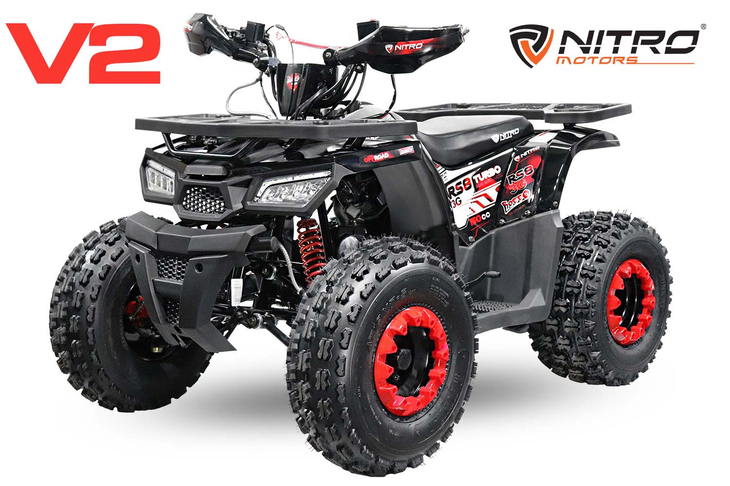 Nitro Motors Rocco RS8 3G V2 midi Quad 150cc 8 Zoll Semi-Automatik + Rückwärtsgang Kinderquad Atv Platin Line