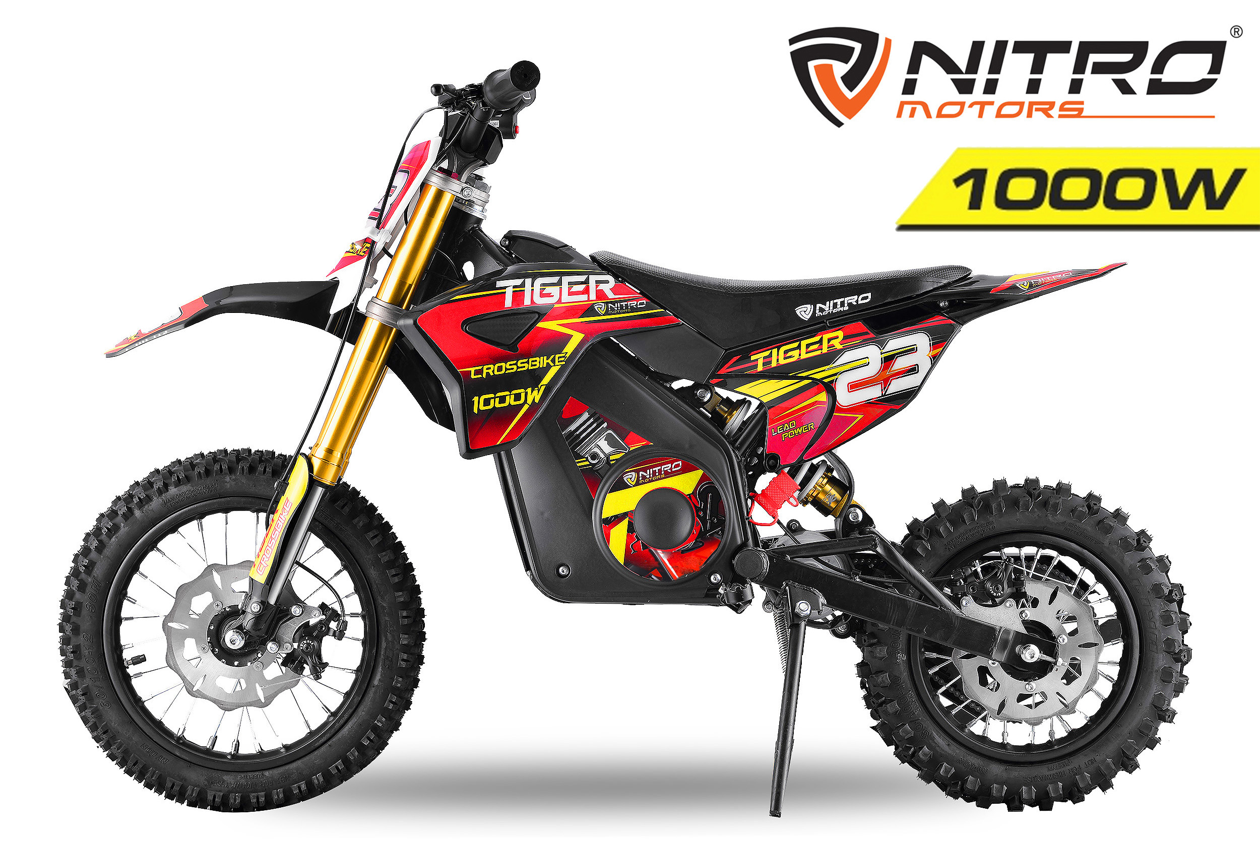 Nitro Motors Tiger Elektro Dirtbike 1000W 36V 12/10 Zoll Crossbike E-Cross