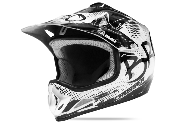KIMO Kinder Motorrad Crosshelm BRO Sport white