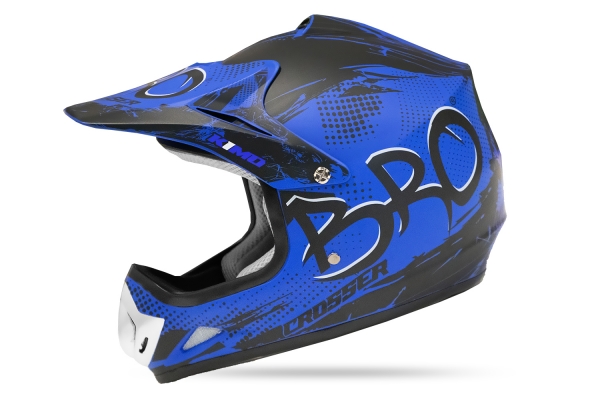 KIMO BRO Kinder Crosshelm Motocross Helm Sport Blau-Matt