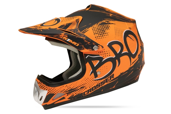 KIMO BRO Kinder Crosshelm Motocross Helm Sport Orange-Matt