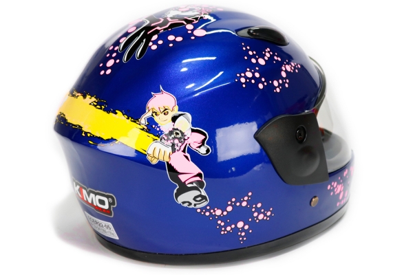 KIMO Kinder Fullface Helm Sport Blue