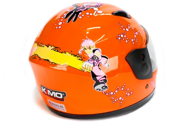 KIMO Kinder Fullface Helm Sport Orange