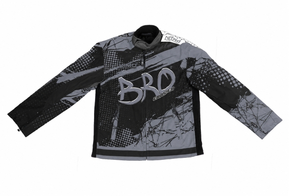 KIMO Kinder Jacke BRO Motocross mit Protektoren Schwarz