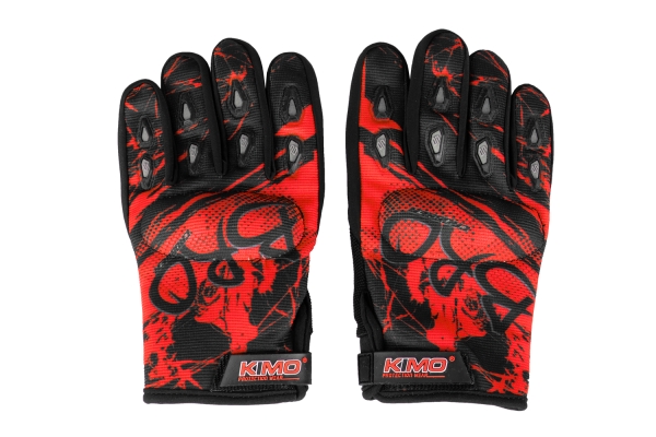 KIMO Kinder Handschuhe BRO mit Protektoren Rot
