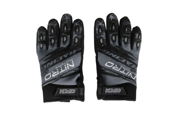 KIMO Kinder Handschuhe Racing Schwarz