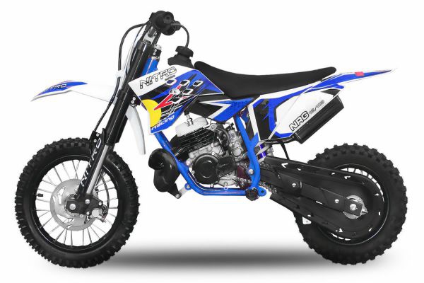Nitro Motors 50cc NRG50 RS Racing Dirtbike 12/ 10 Zoll 2 Takter mit Kickstarter