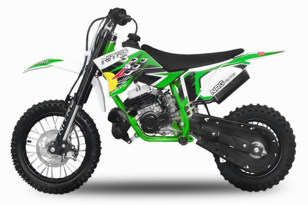 Nitro Motors 50cc NRG50 RS Racing Dirtbike 12/ 10 Zoll 2 Takter mit Kickstarter