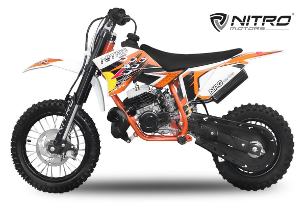 Nitro Motors 50cc NRG50 RS Racing Dirtbike 12/ 10 Zoll 2 Takter mit Kickstarter