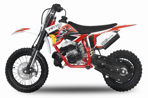 Nitro Motors 50cc NRG50 RS Racing Dirtbike 12/ 10 Zoll 2 Takter mit Kickstarter