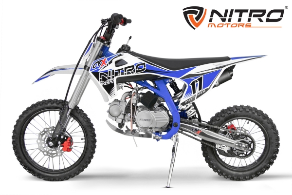 Nitro Motors CRX Performance Dirtbike 125cc 17/14 Zoll Kickstart 4-Gang Manuell