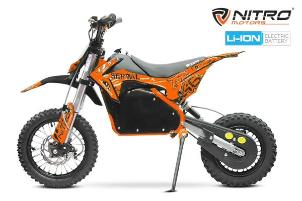 Nitro Motors 1200W 48V Lithium Eco midi Kinder Dirtbike Serval PRM 12"