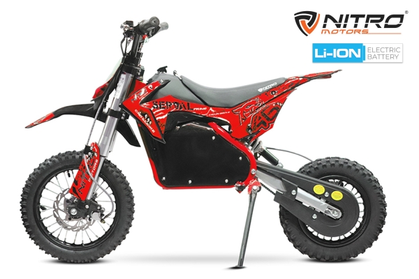 Nitro Motors 1200W 48V Lithium Eco midi Kinder Dirtbike Serval PRM 12"