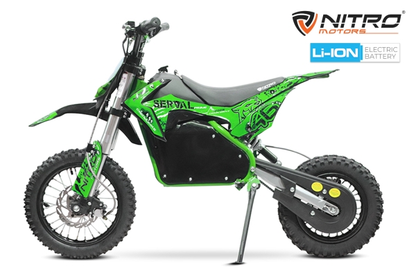 Nitro Motors 1200W 48V Lithium Eco midi Kinder Dirtbike Serval PRM 12"