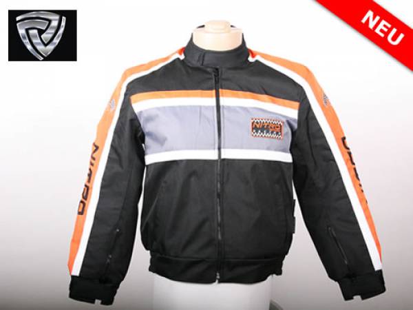 NITRO MOTORS Kinder Jacke Motocross Cordura Racing Orange