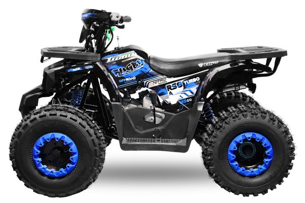 Nitro Motors Rugby RS8-3G midi Quad 125cc 8 Zoll Semi- Automatik + Rückwärtsgang Kinderquad Atv Platin Line