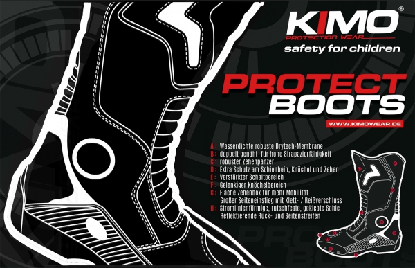 KIMO Kinder Motocross  Stiefel | Boots  Black