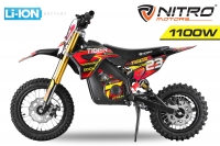 Nitro Motors Tiger Deluxe Eco Dirtbike 1100W 36V 12/10 Zoll Lithium Akku 13Ah Elektro Crossbike